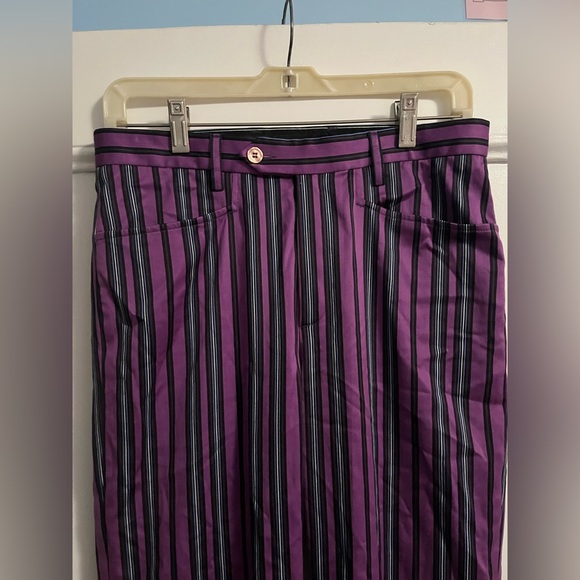 Joseph Vibrant Purple Striped Trousers - Picture 1 of 6